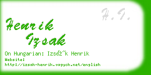 henrik izsak business card